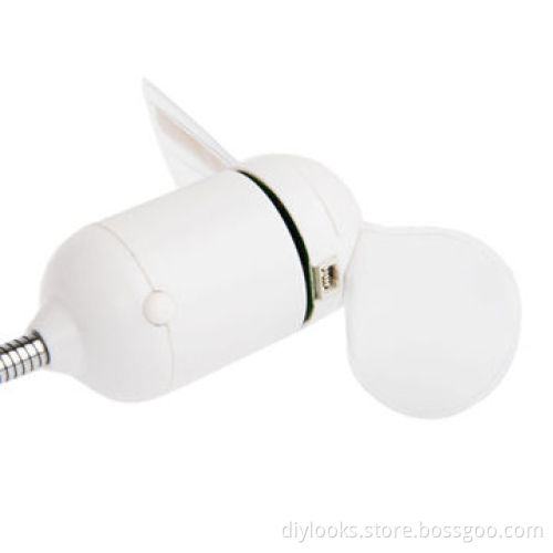 USB LED Colored Flash Word Mini Fan with Switch, Blue, 18cm Length